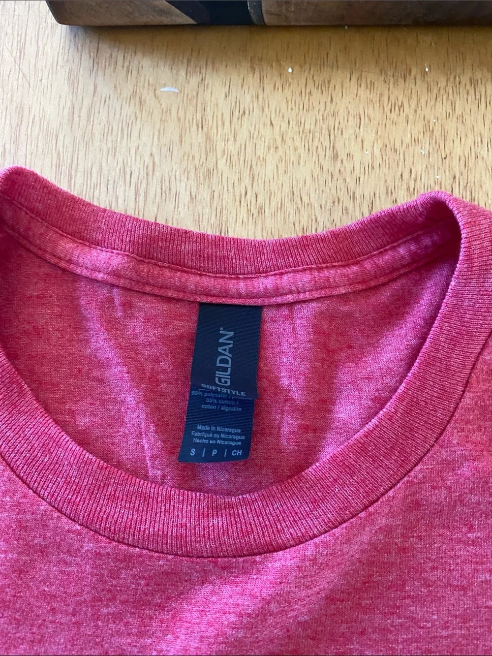 Gildan Heathered Red Crewneck Tee - Picture 2 of 2